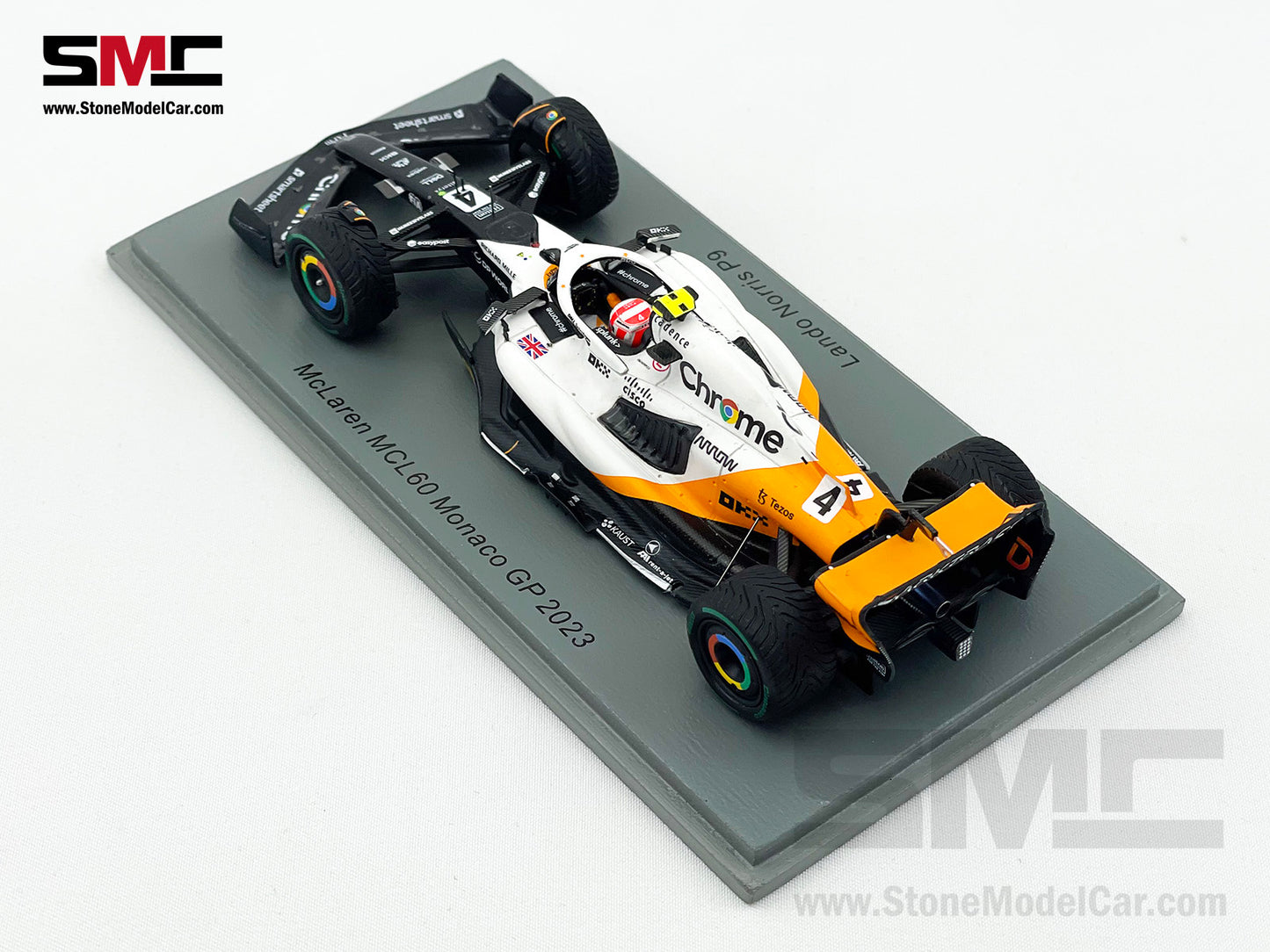 McLaren F1 MCL60 #4 Lando Norris 9th Monaco GP 2023 Triple Crown Livery Spark 1:43 S8583
