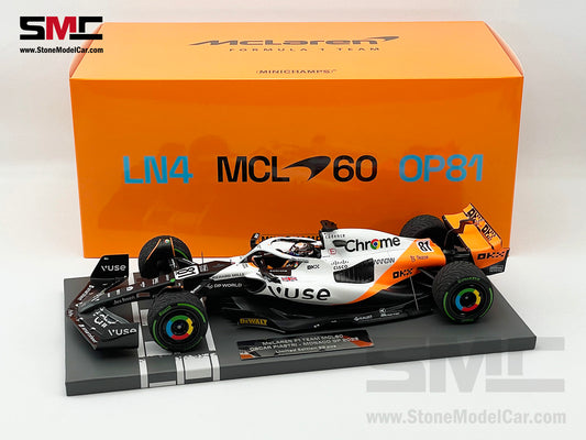 McLaren F1 MCL60 #81 Oscar Piastri 10th Monaco GP 2023 Special Livery 1:18 MINICHAMPS