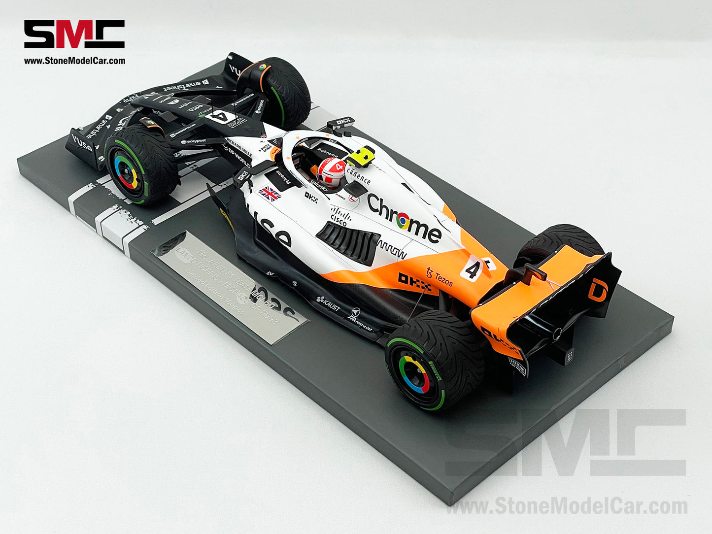 McLaren F1 MCL60 #4 Lando Norris 9th Monaco GP 2023 Special Livery 1:18 MINICHAMPS