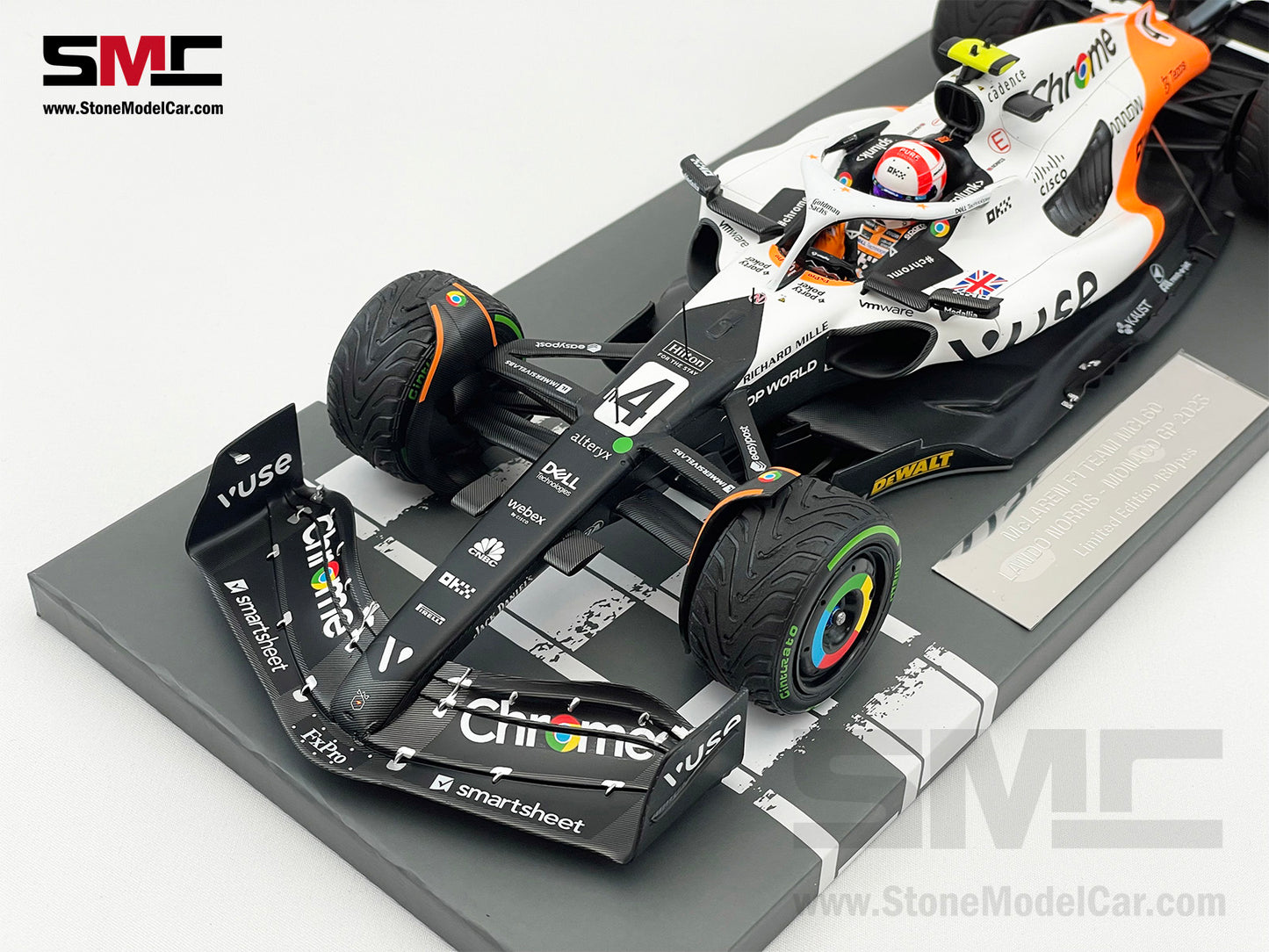 McLaren F1 MCL60 #4 Lando Norris 9th Monaco GP 2023 Special Livery 1:18 MINICHAMPS