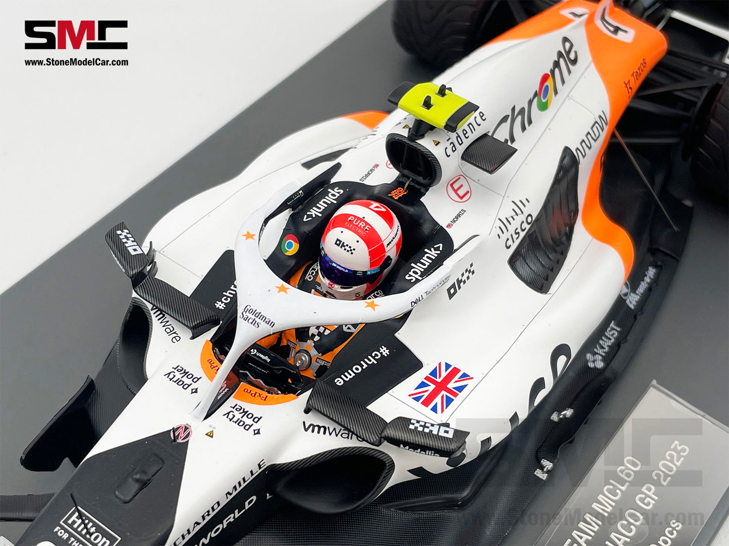 McLaren F1 MCL60 #4 Lando Norris 9th Monaco GP 2023 Special Livery 1:18 MINICHAMPS