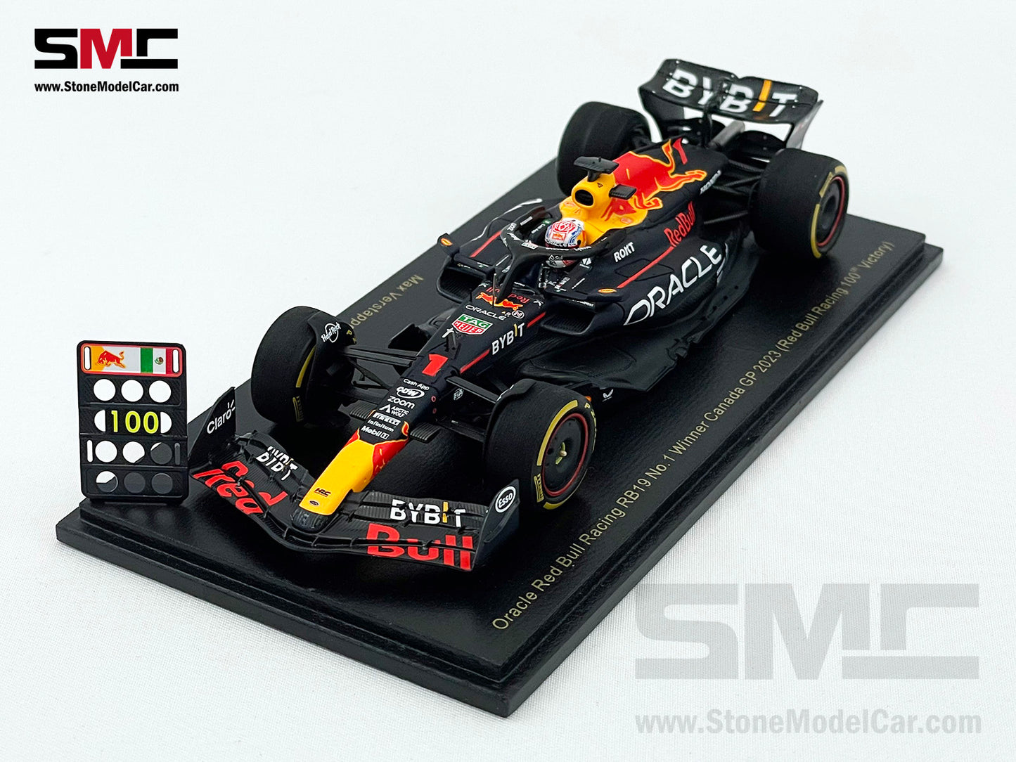 Red Bull F1 100th Win RB19 #1 Max Verstappen Winner Canada GP 2023 World Champion Spark 1:43 S8596