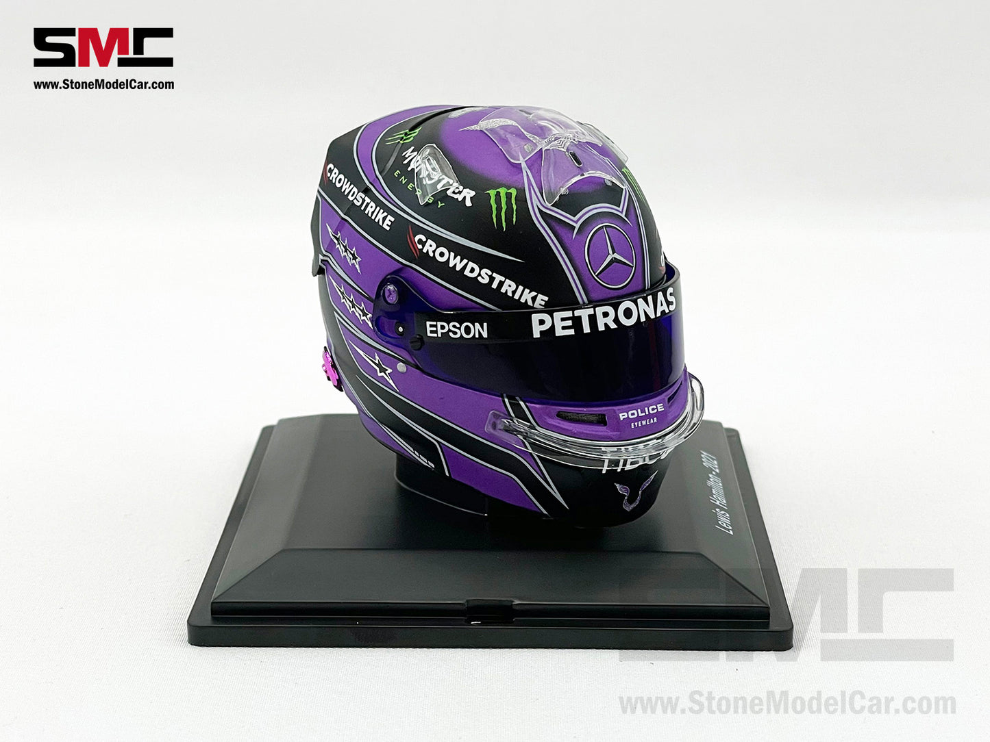 Mercedes F1 W12 #44 Lewis Hamilton 7x World Champion 2021 Spark 1:5 Miniature Helmet Model