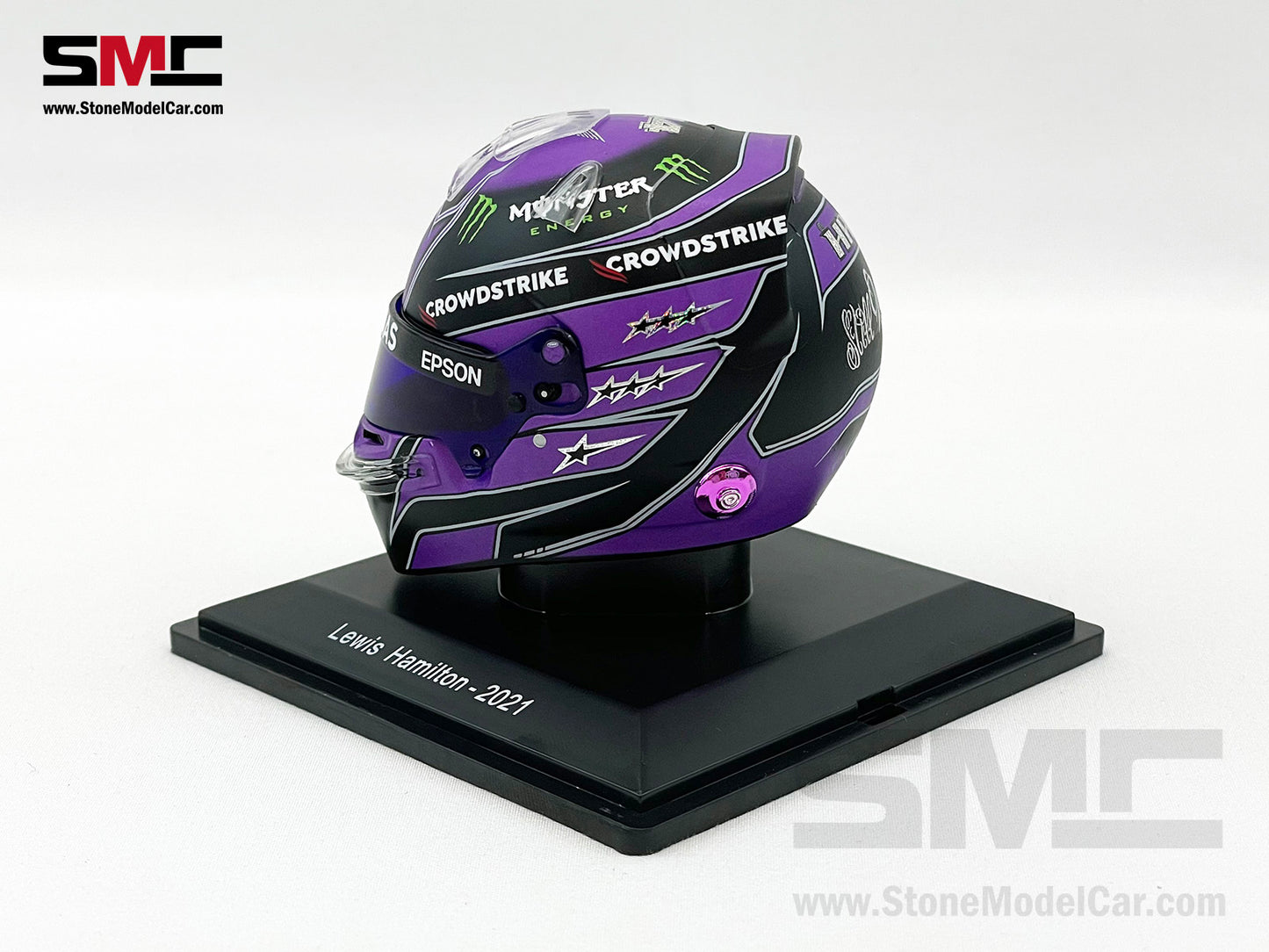 Mercedes F1 W12 #44 Lewis Hamilton 7x World Champion 2021 Spark 1:5 Miniature Helmet Model