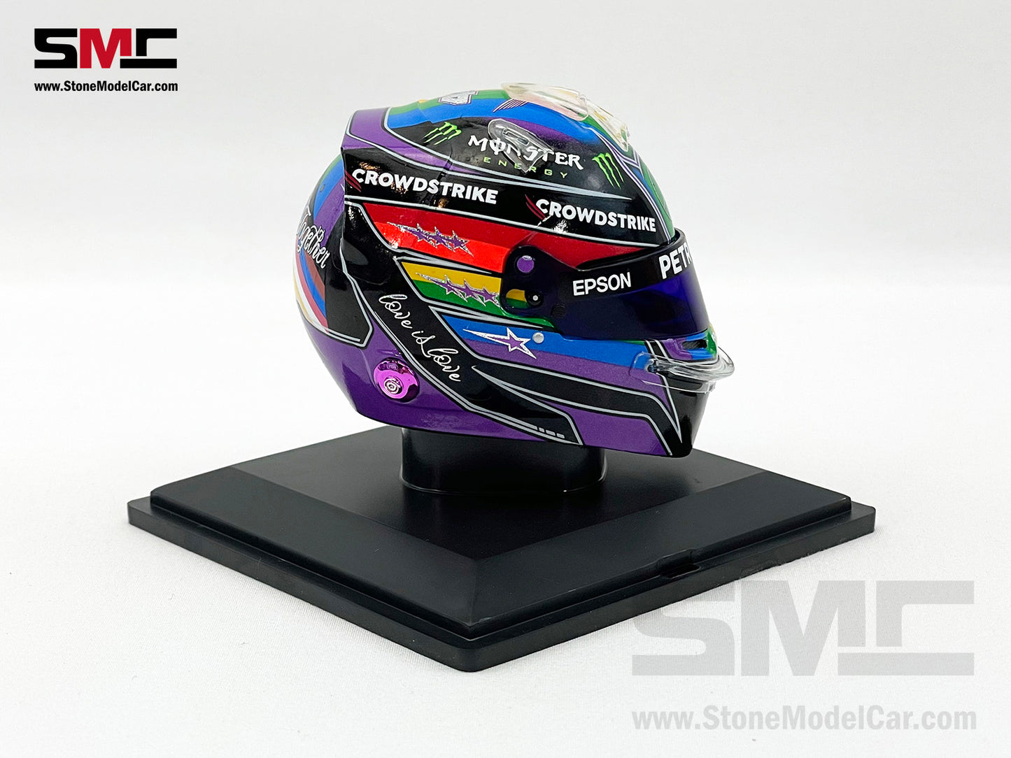 Mercedes F1 W12 #44 Lewis Hamilton 7x World Champion Qatar & Abu Dhabi 2021 Spark 1:5 Helmet