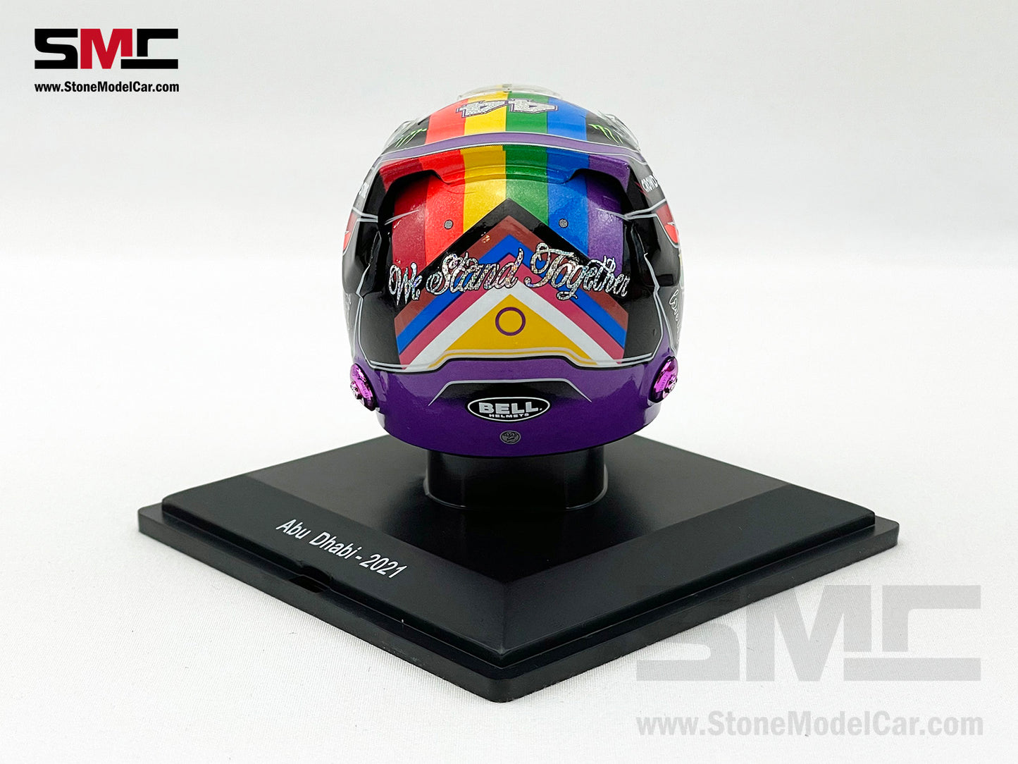 Mercedes F1 W12 #44 Lewis Hamilton 7x World Champion Qatar & Abu Dhabi 2021 Spark 1:5 Helmet