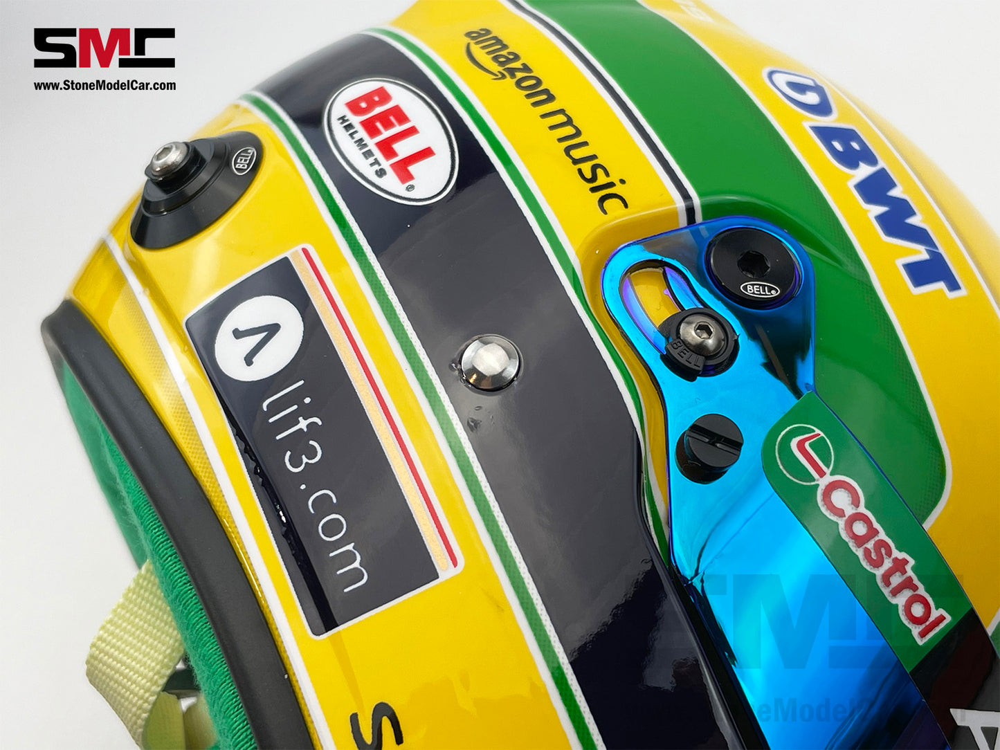 Alpine Renault F1 A524 #10 Pierre Gasly SIGNED Imola GP 2024 Ayrton Senna Tribute Bell 1:2 Helmet