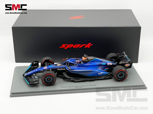 Williams F1 FW45 #23 Alexander Albon 10th Bahrain GP 2023 1:18 Spark 18S950