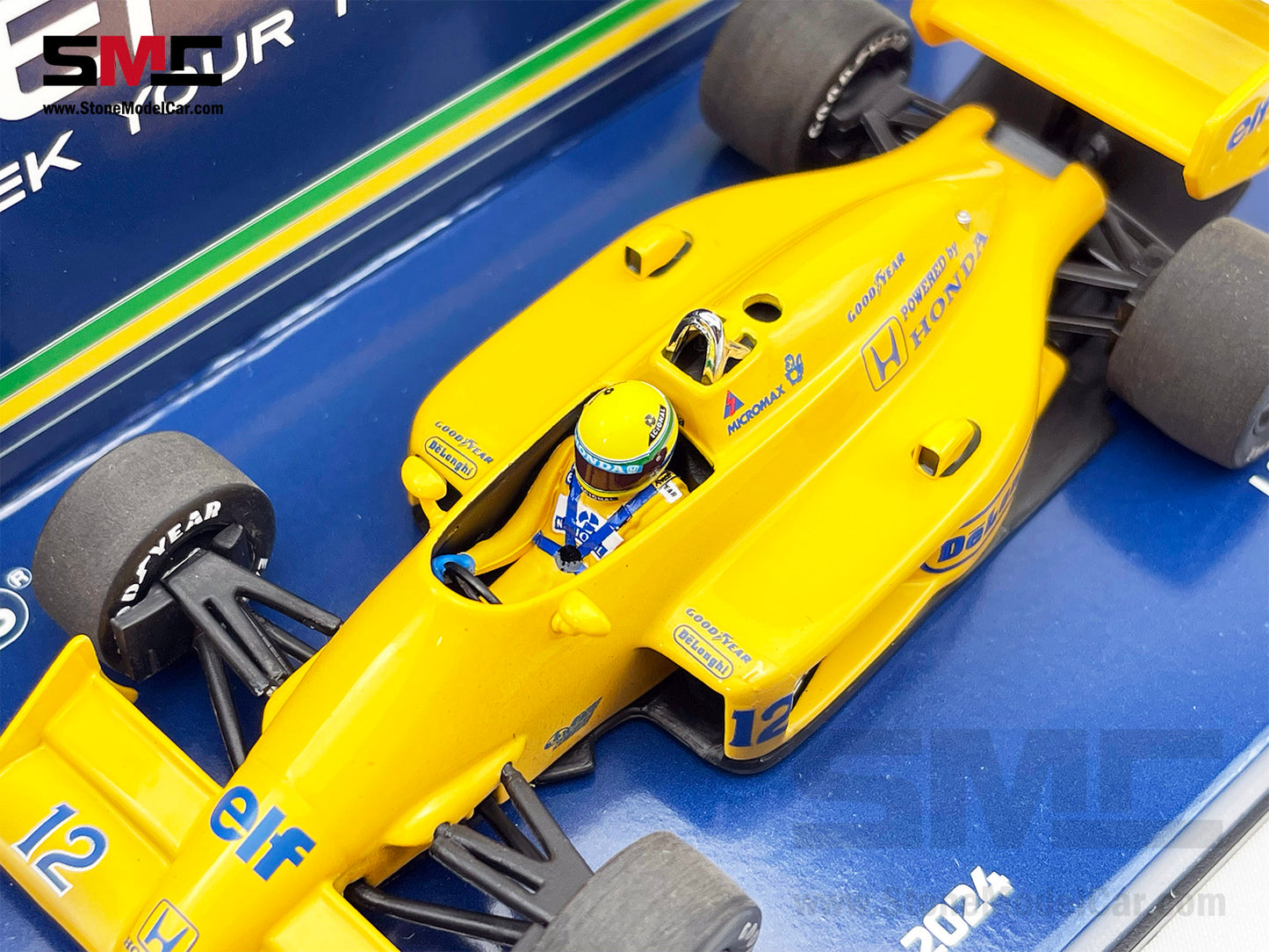 Lotus Honda F1 99T #12 Ayrton Senna Monaco GP Winner 1987 1:43 MINICHAMPS + Decal