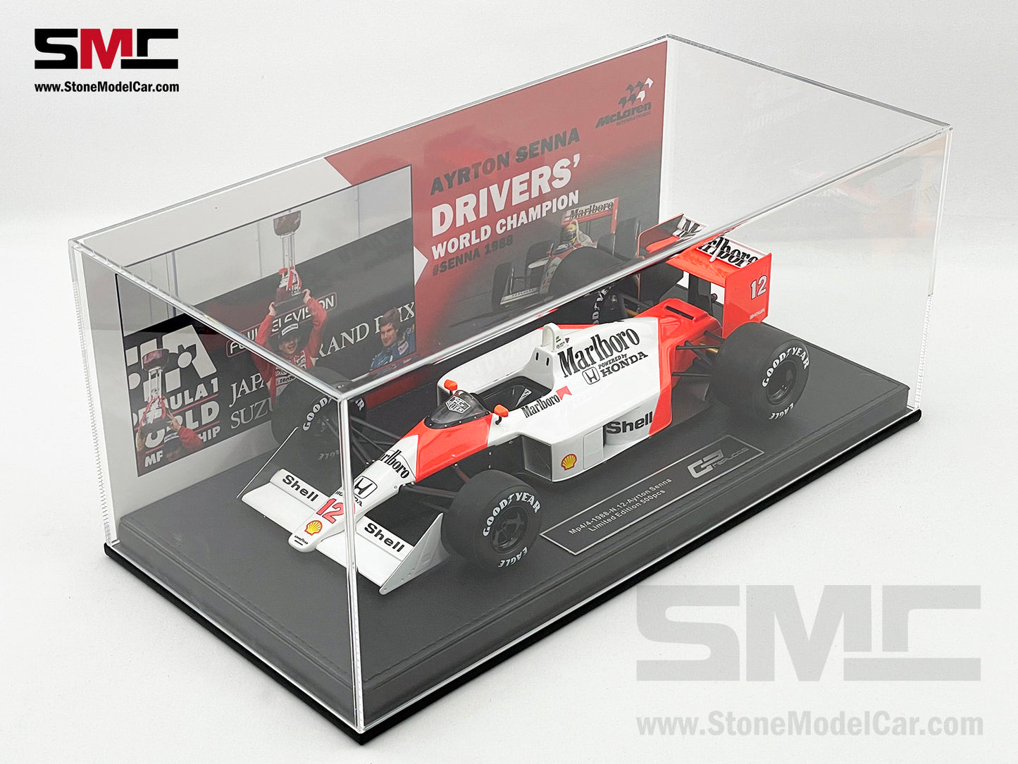 Mclaren MP4/4 #12 Ayrton Senna 1988 F1 World Champion 1:18 GP REPLICAS with Decal