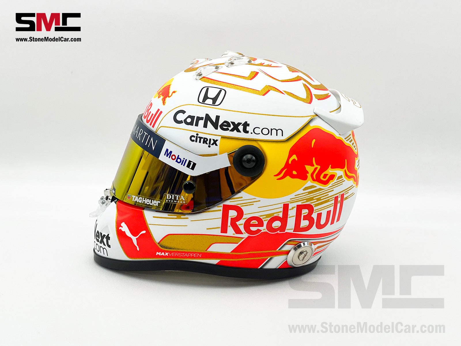Casque Casco Helmet Max Verstappen Red Bull 2020 Schuberth 1/2 Casque Casco Helmet Max Verstappen Red Bull 2020 Schuberth 1/2