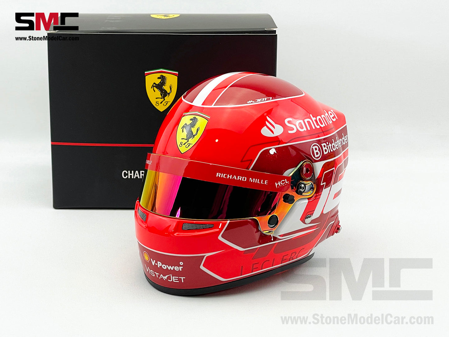 Ferrari SF-24 #16 Charles Leclerc Season 2024 Bell 1:2 Miniature Helmet Model