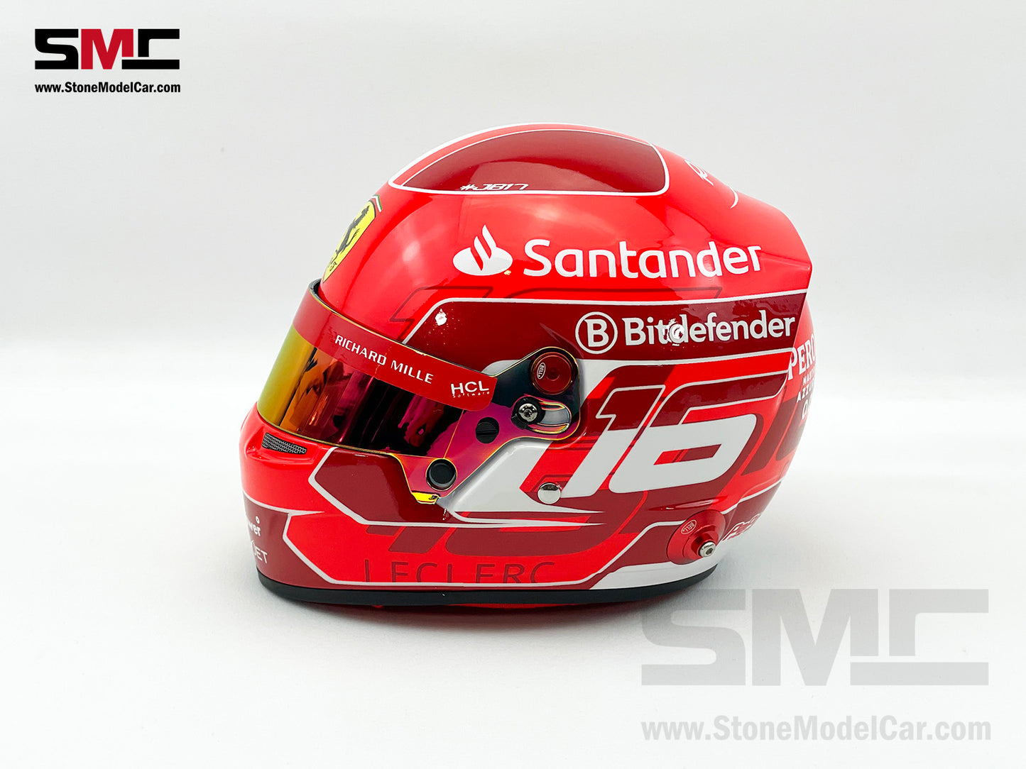 Ferrari SF-24 #16 Charles Leclerc Season 2024 Bell 1:2 Miniature Helmet Model
