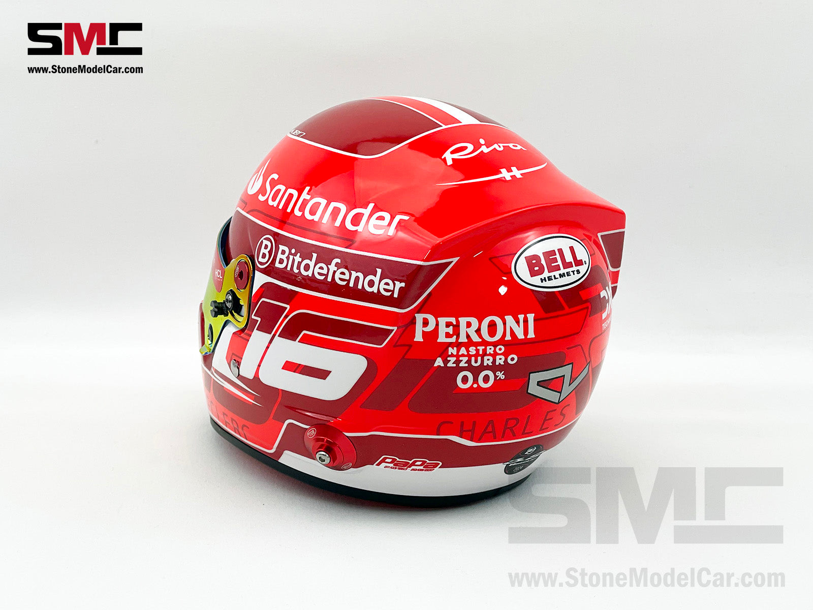 bell charles leclerc helmet Ferrari SF-24 #16 Charles Leclerc Season 2024 Bell 1:2 Miniature Helme – Stone Model