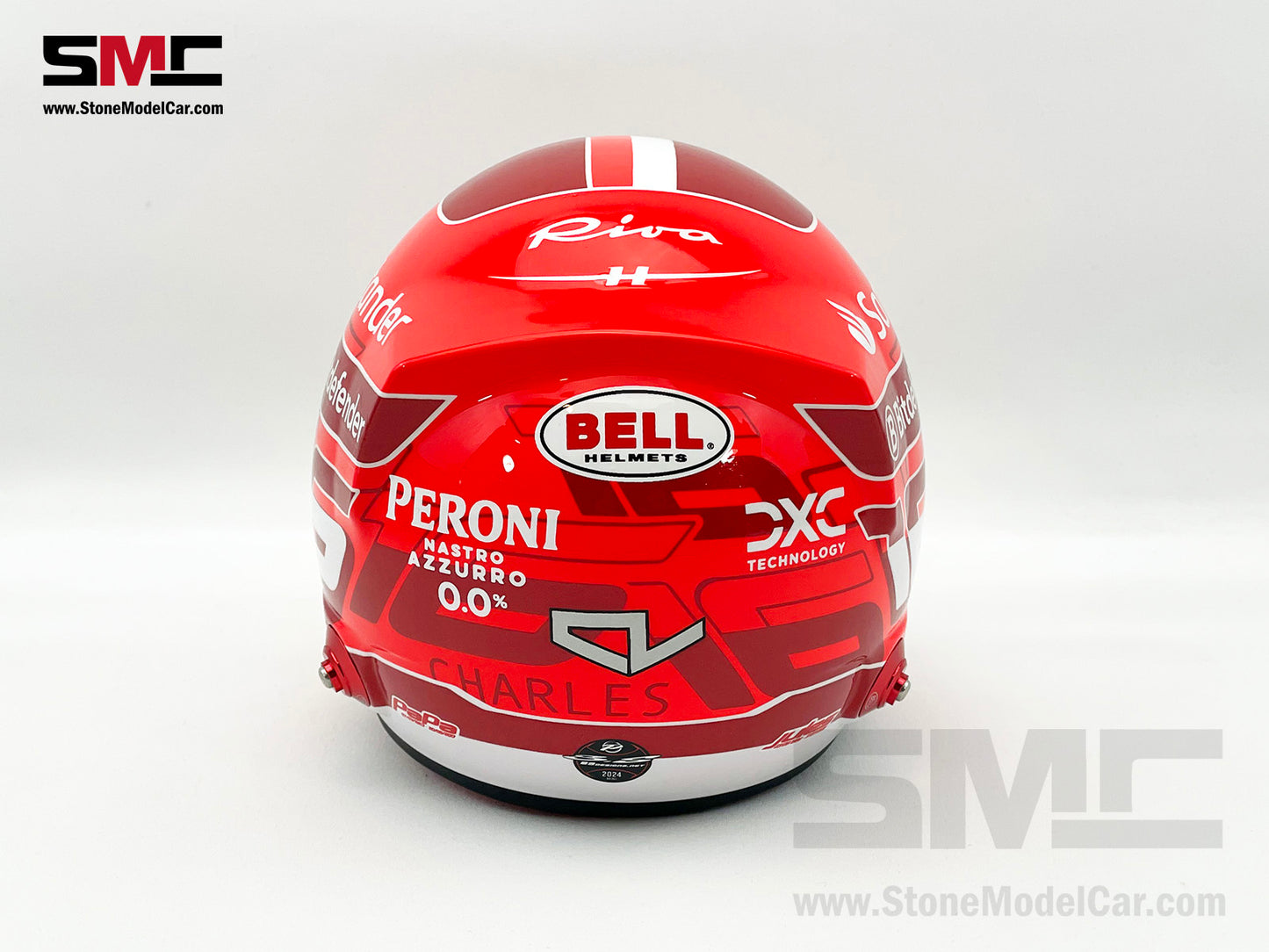 Ferrari SF-24 #16 Charles Leclerc Season 2024 Bell 1:2 Miniature Helmet Model
