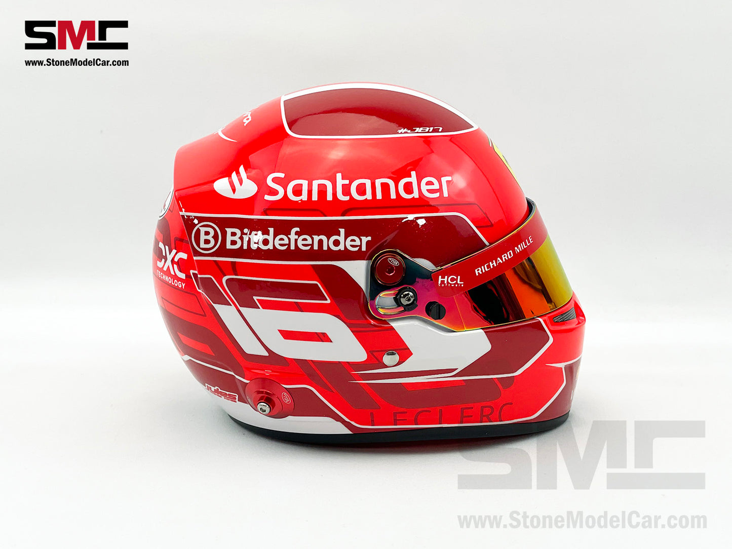 Ferrari SF-24 #16 Charles Leclerc Season 2024 Bell 1:2 Miniature Helmet Model