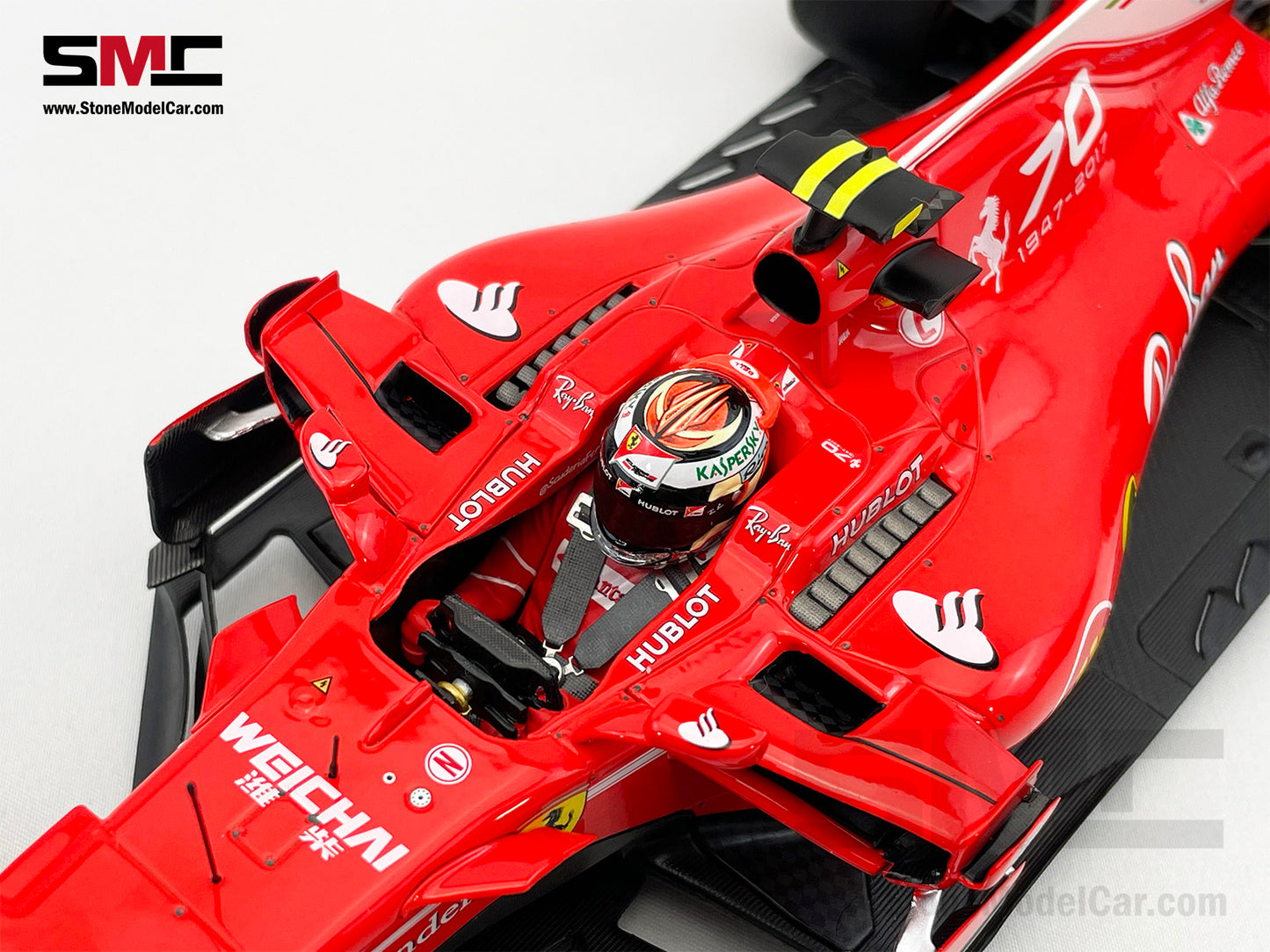 BBR 1:18 Ferrari F1 SF70H #7 Kimi Raikkonen Italy GP Monza 2017 70th Anniversary