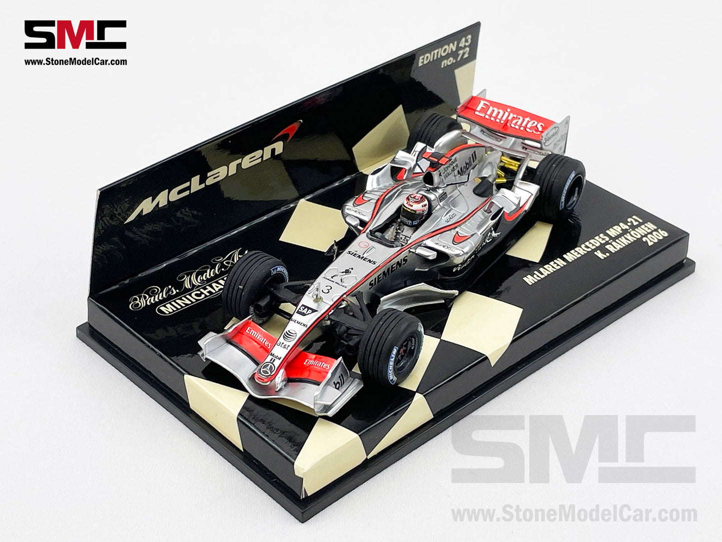 Mclaren F1 MP4-21 #3 Kimi Raikkonen Ice Man Year 2006 1:43 MINICHAMPS