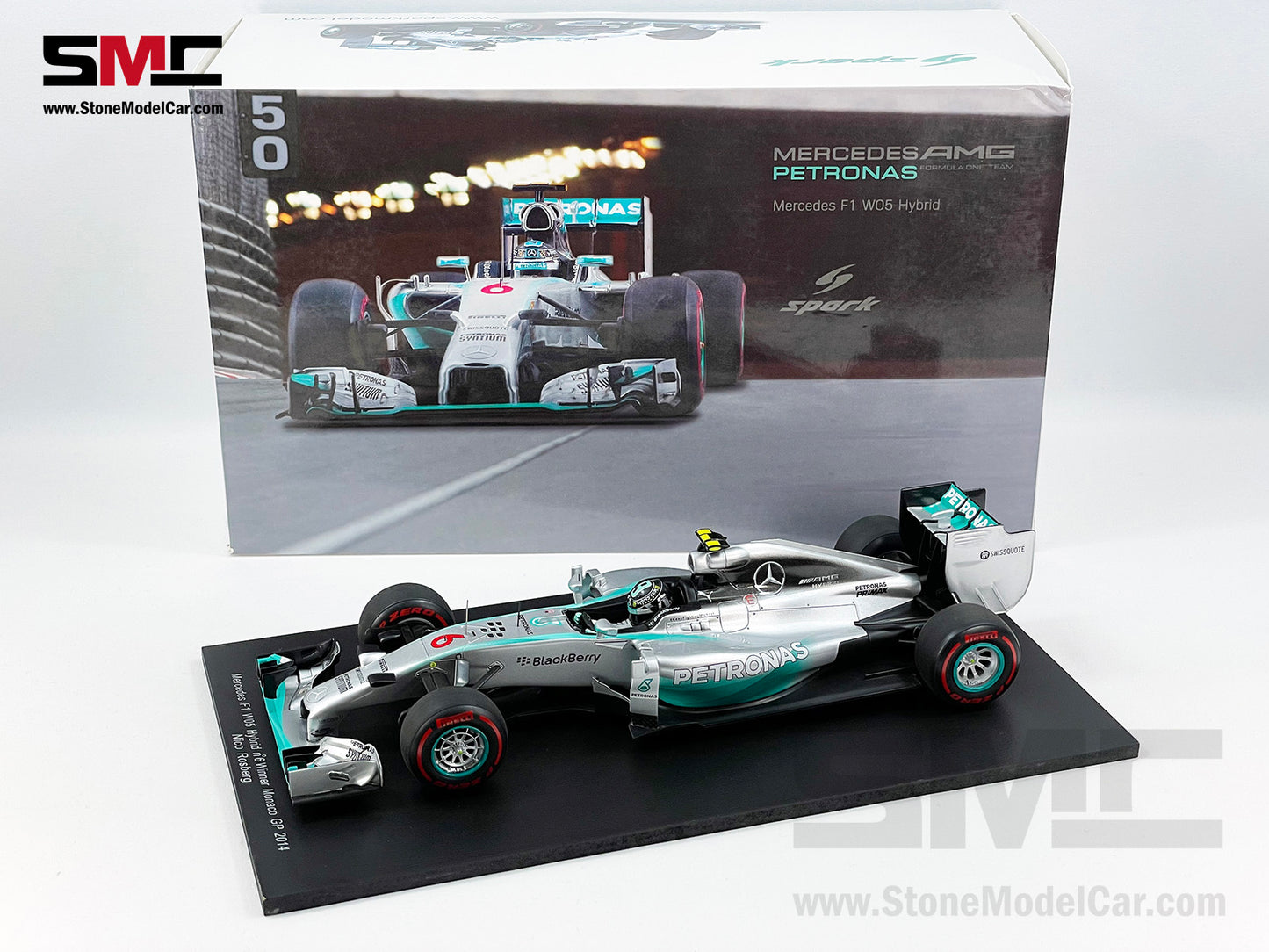Mercedes AMG Petronas F1 W05 #6 Nico Rosberg Monaco GP Winner 2014 1:18 Spark 18S141
