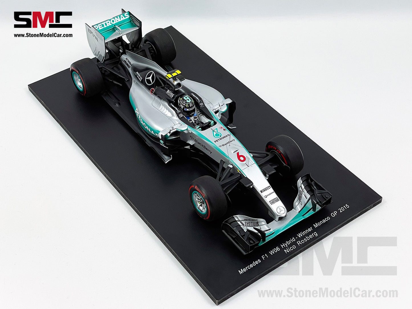 Mercedes AMG Petronas F1 W06 #6 Nico Rosberg Monaco GP Winner 2015 1:18 Spark 18S174