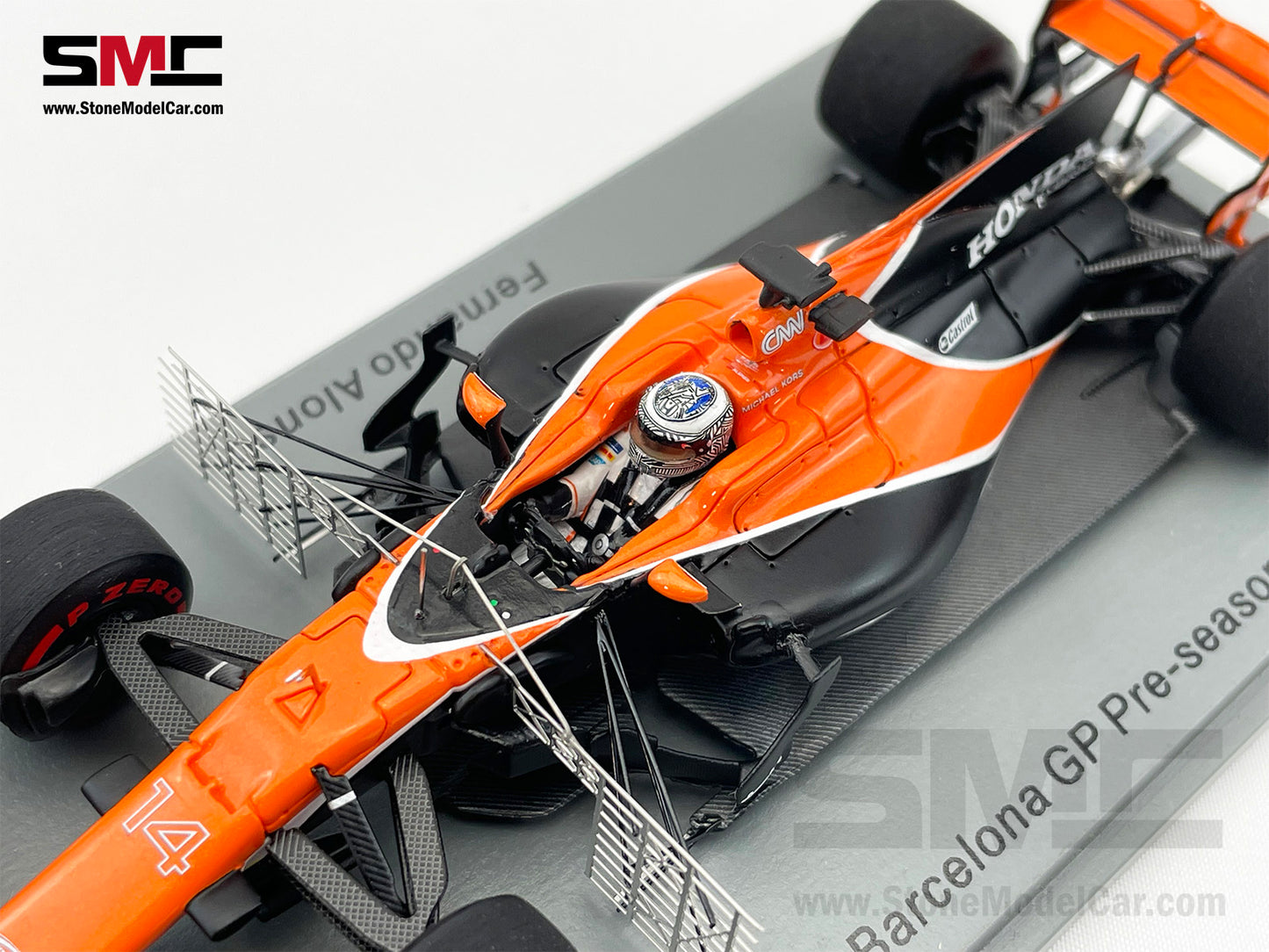 McLaren F1 MCL32 #14 Fernando Alonso Barcelona Aero Test 2017 1:43 Spark S5044