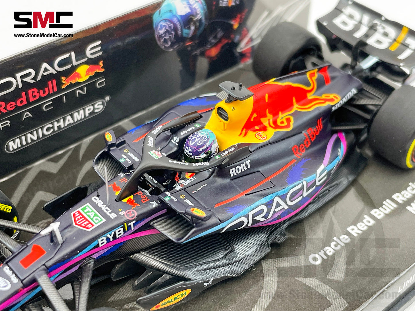 Red Bull F1 RB19 #1 Max Verstappen Winner US Miami GP 2023 World Champion 1:43 MINICHAMPS