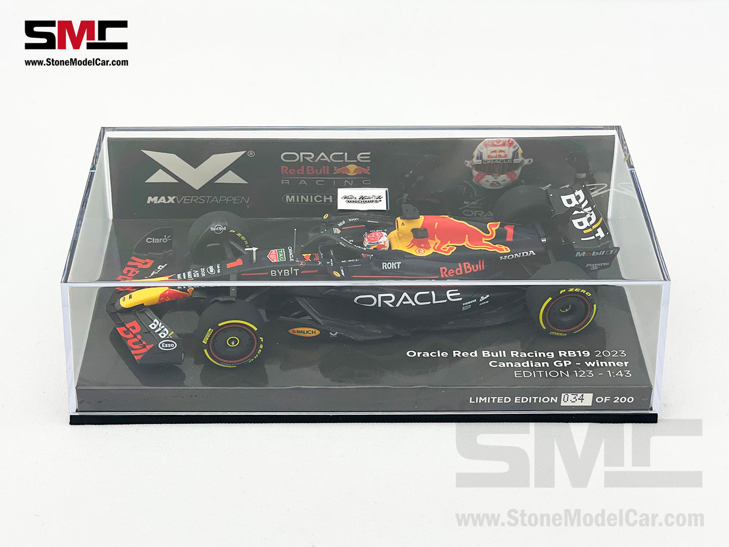 Red Bull F1 RB19 #1 Max Verstappen Canadian GP 2023 World Champion 1:43 MINICHAMPS