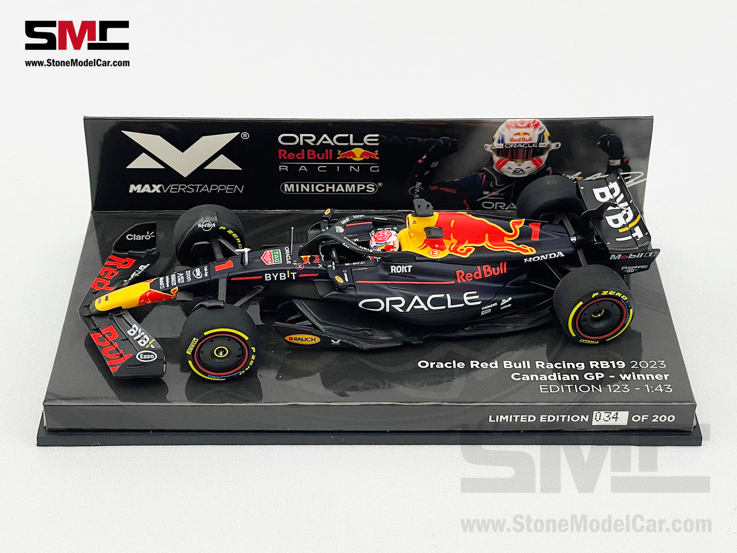Red Bull F1 RB19 #1 Max Verstappen Canadian GP 2023 World Champion 1:43 MINICHAMPS