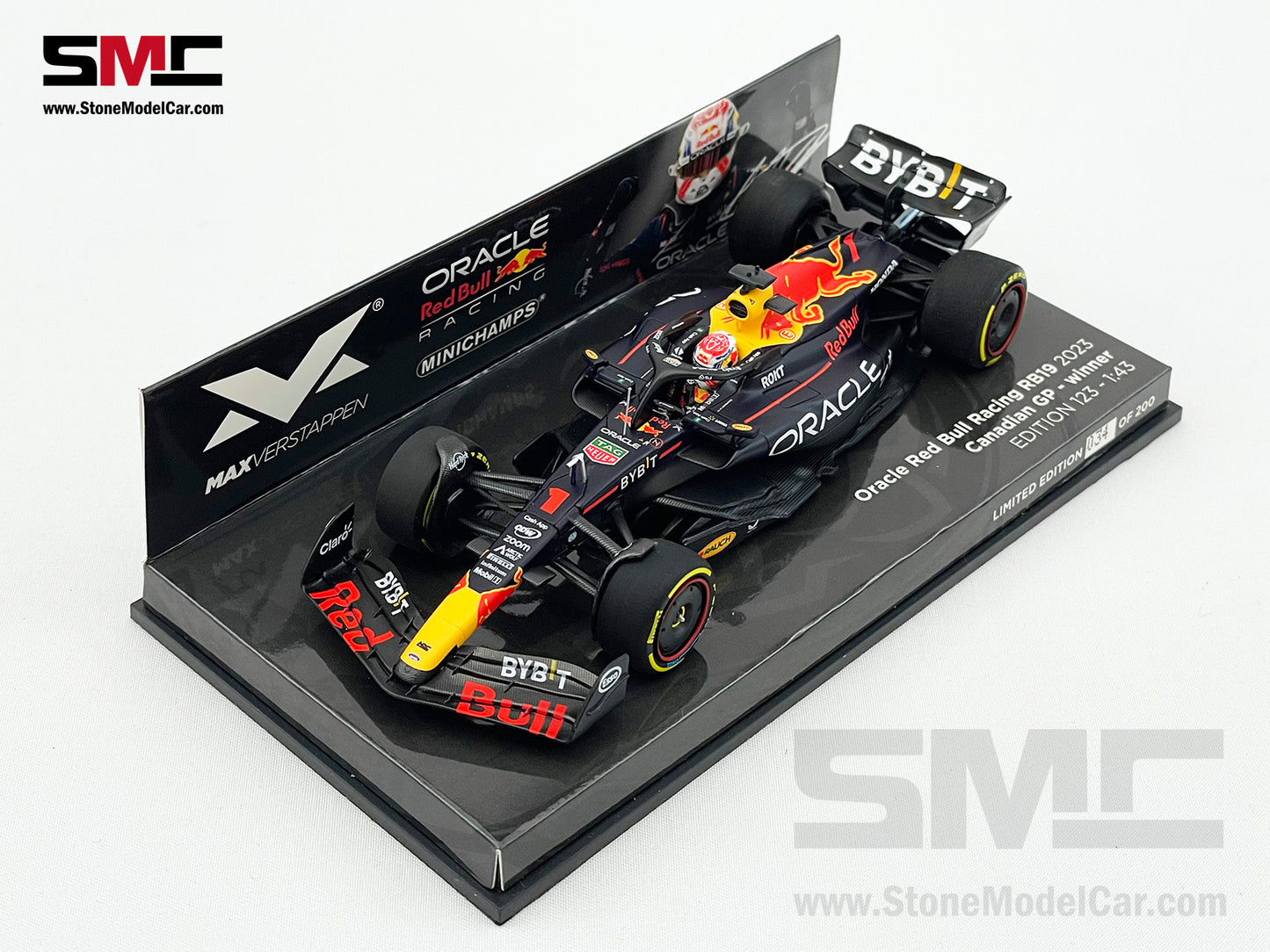 Red Bull F1 RB19 #1 Max Verstappen Canadian GP 2023 World Champion 1:43 MINICHAMPS
