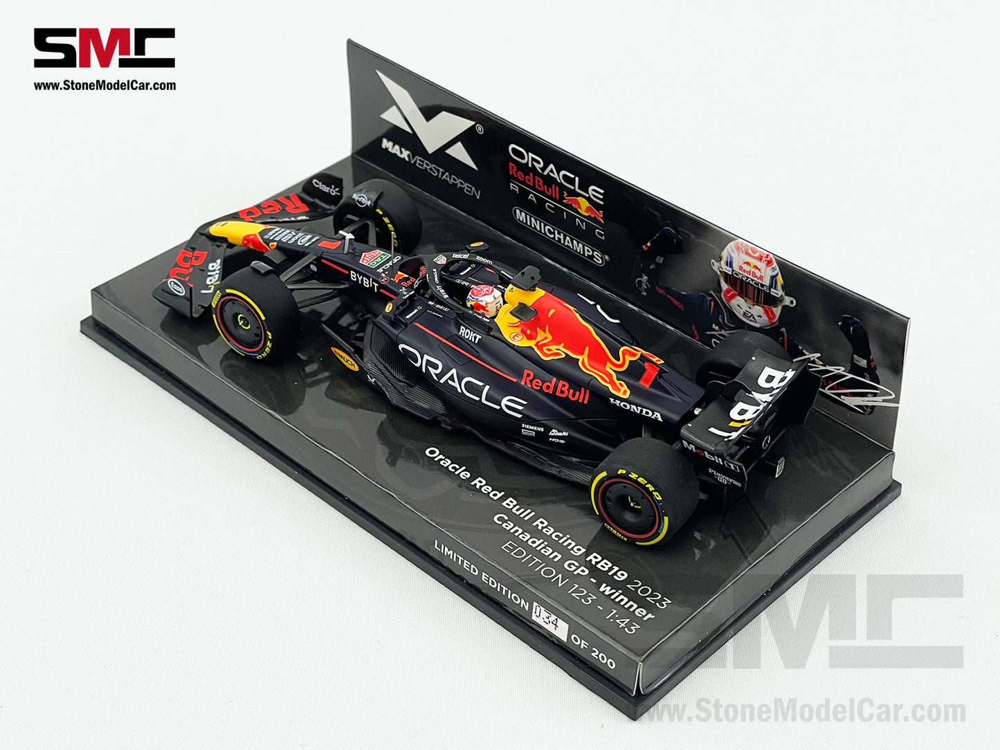 Red Bull F1 RB19 #1 Max Verstappen Canadian GP 2023 World Champion 1:43 MINICHAMPS