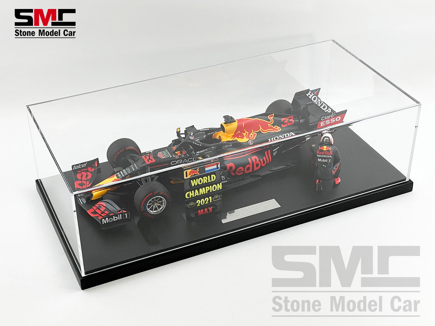 #33 Max Verstappen 2021 World Champion Red Bull F1 RB16B Abu Dhabi GP 1:12 MINICHAMPS with Figure