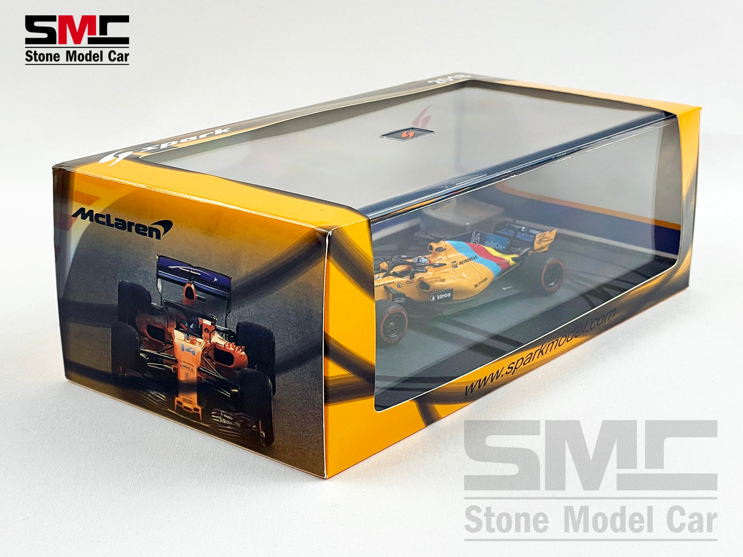 McLaren F1 MCL33 #14 Fernando Alonso Abu Dhabi GP 2018 1st Retirement 1:43 Spark