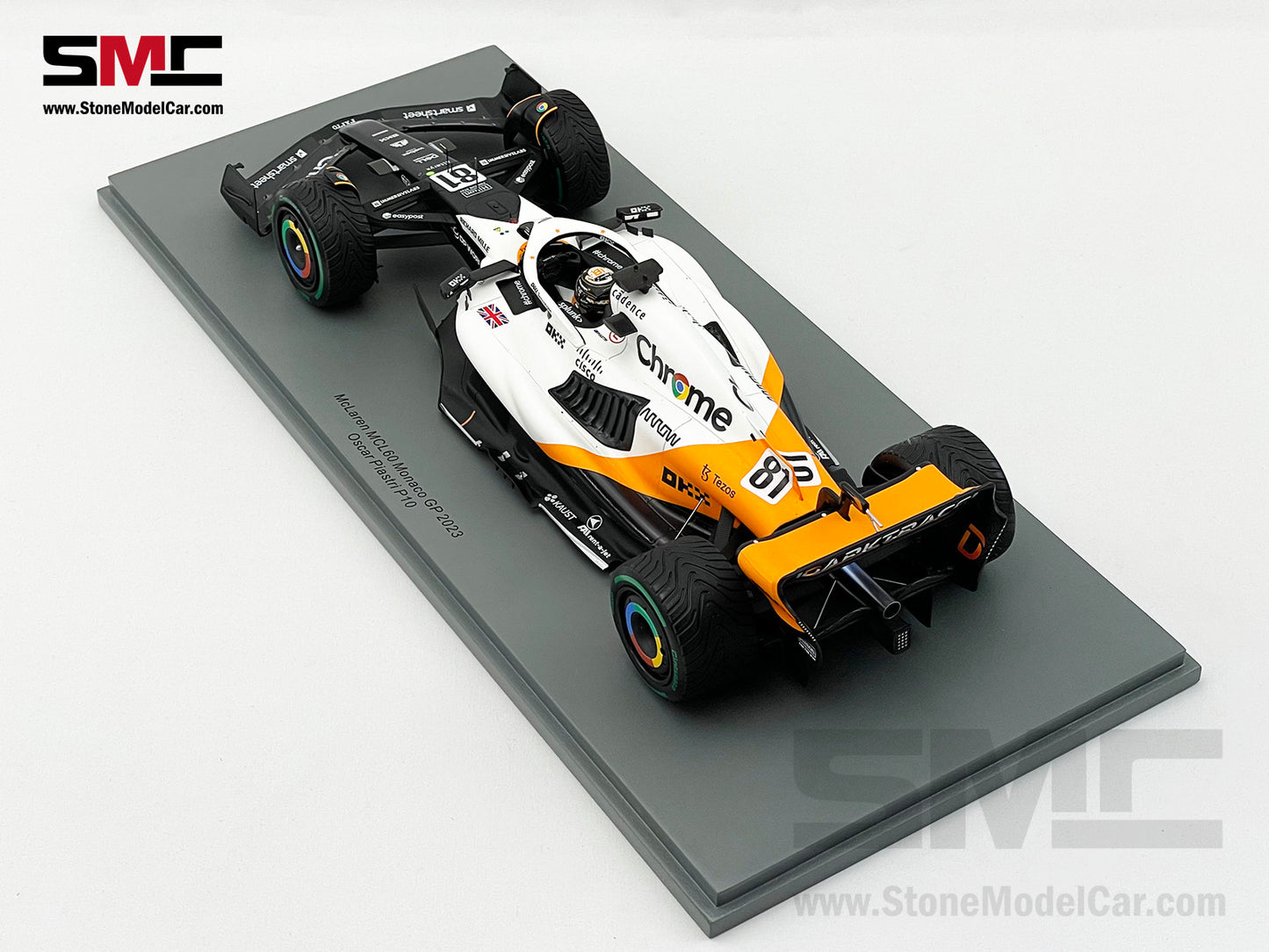 McLaren F1 MCL60 #81 Oscar Piastri 10th Monaco GP 2023 Special Livery Spark 1:18 18S899