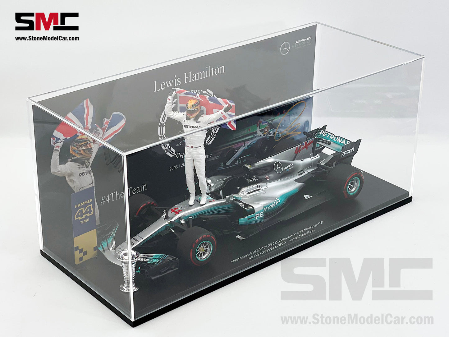 Mercedes F1 W08 #44 Lewis Hamilton Mexico GP 2017 4x World Champion 1:18 Spark with Figure
