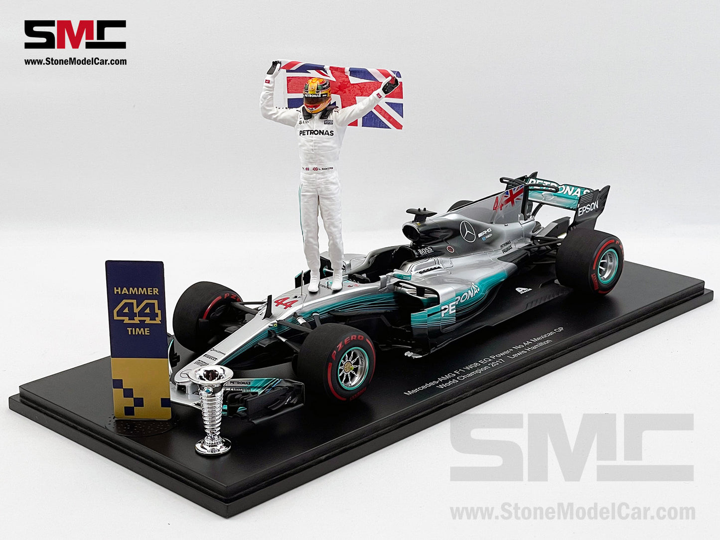 Mercedes F1 W08 #44 Lewis Hamilton Mexico GP 2017 4x World Champion 1:18 Spark with Figure