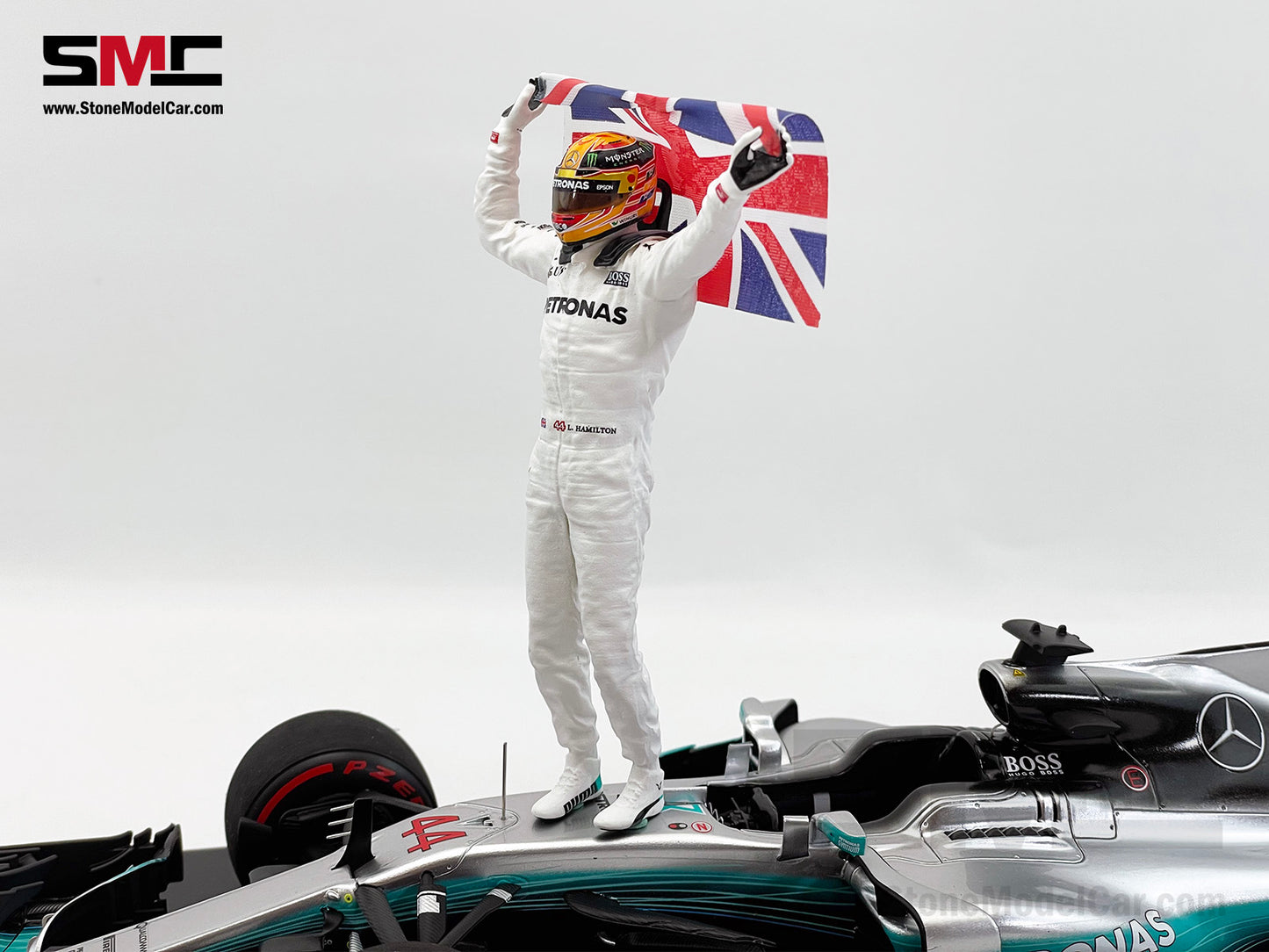 Mercedes F1 W08 #44 Lewis Hamilton Mexico GP 2017 4x World Champion 1:18 Spark with Figure