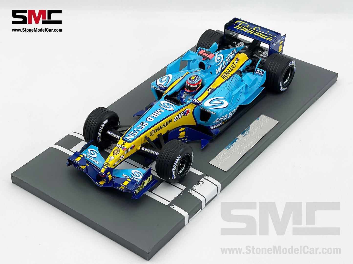 Renault F1 R25 #5 Fernando Alonso Brazil GP 2005 World Champion 1:18 MINICHAMPS Resin Edition
