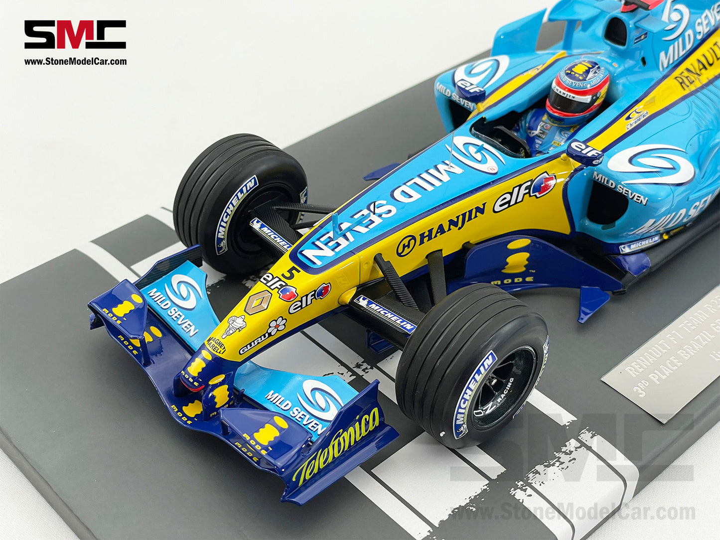 Renault F1 R25 #5 Fernando Alonso Brazil GP 2005 World Champion 1:18 MINICHAMPS Resin Edition