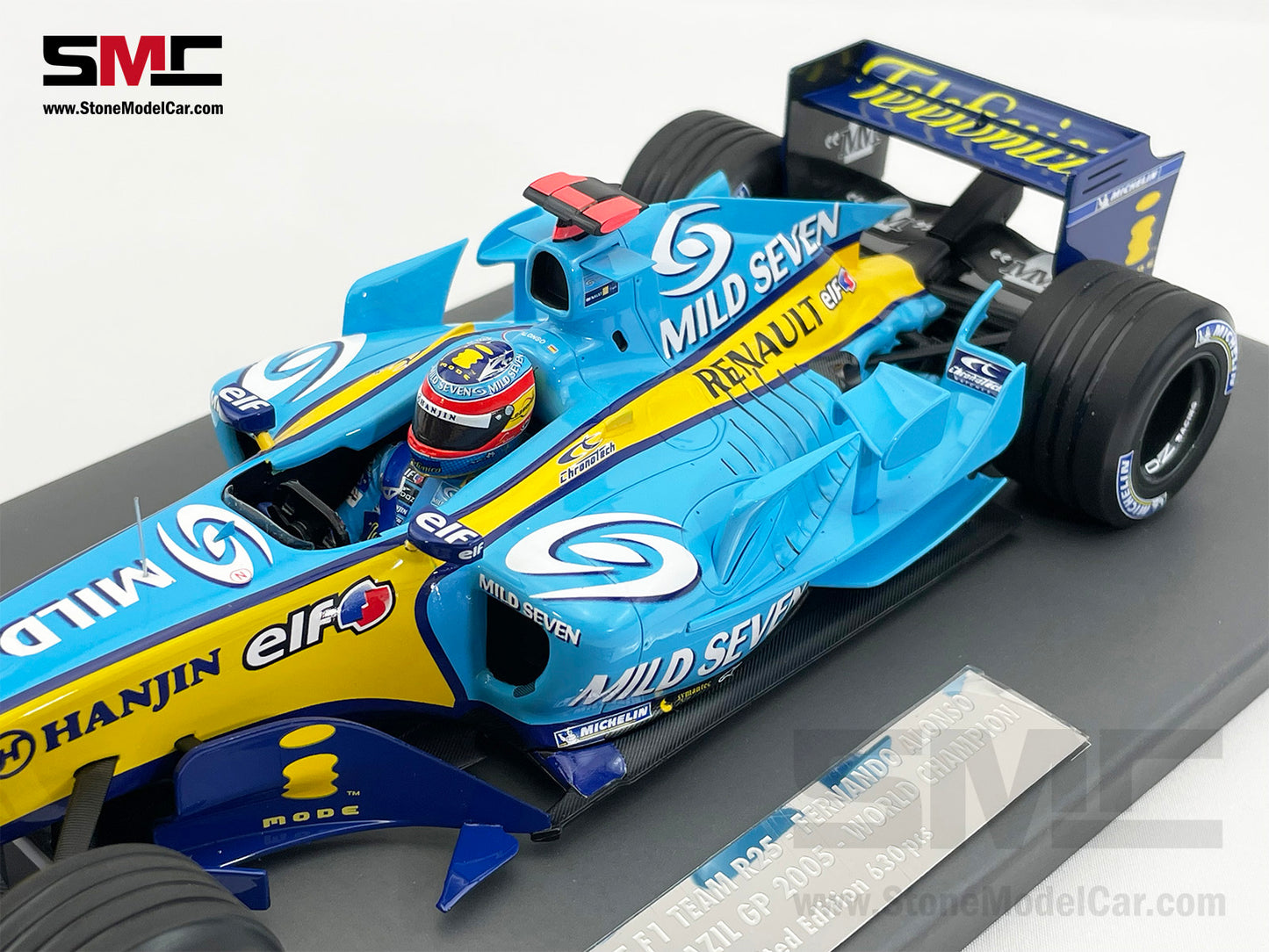 Renault F1 R25 #5 Fernando Alonso Brazil GP 2005 World Champion 1:18 MINICHAMPS Resin Edition