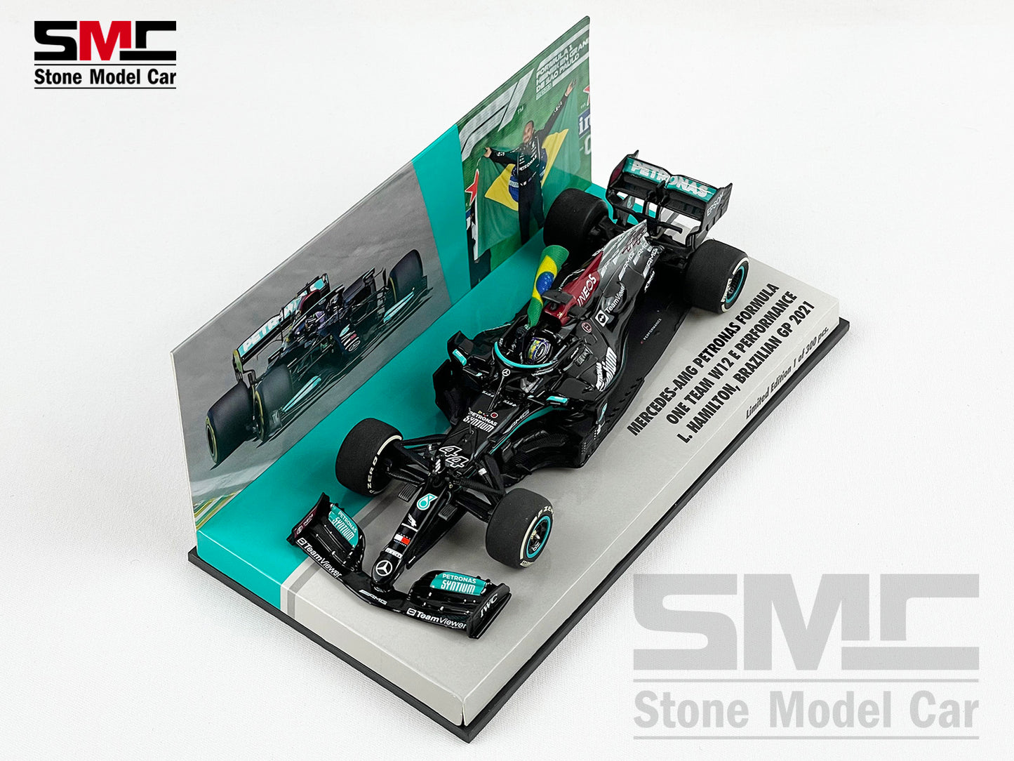 Mercedes AMG F1 W12 #44 Lewis Hamilton Brazil GP 2021 1:43 Minichamps