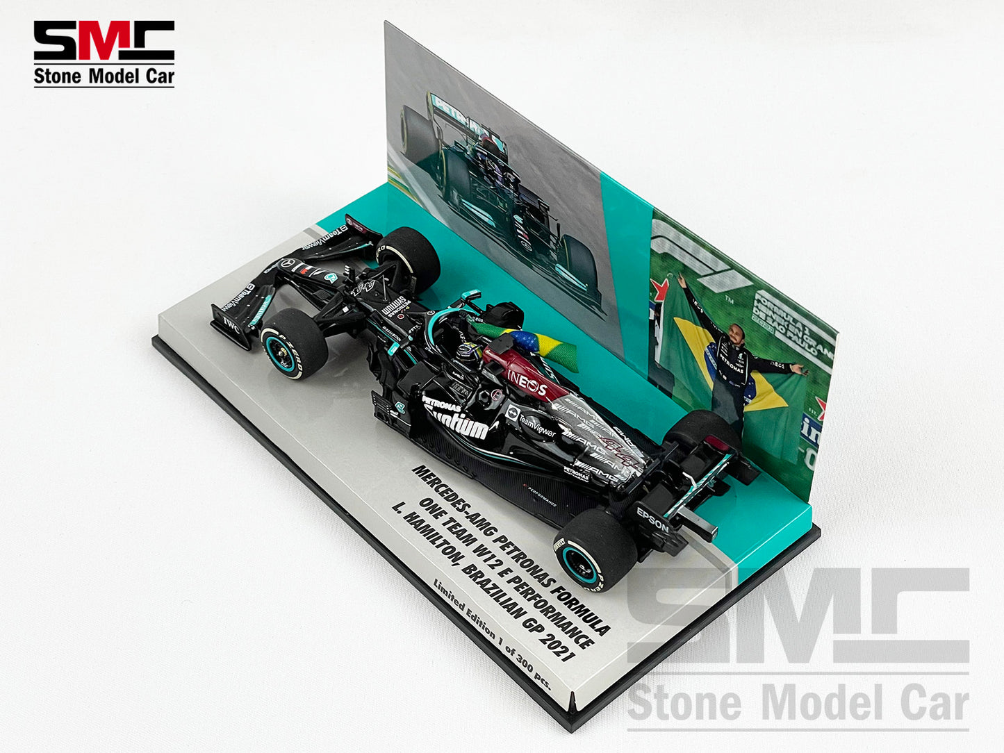 Mercedes AMG F1 W12 #44 Lewis Hamilton Brazil GP 2021 1:43 Minichamps