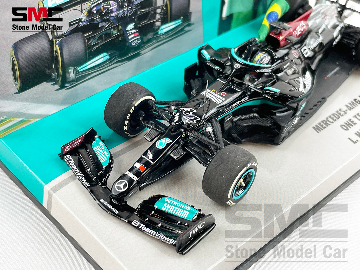 Mercedes AMG F1 W12 #44 Lewis Hamilton Brazil GP 2021 1:43 Minichamps