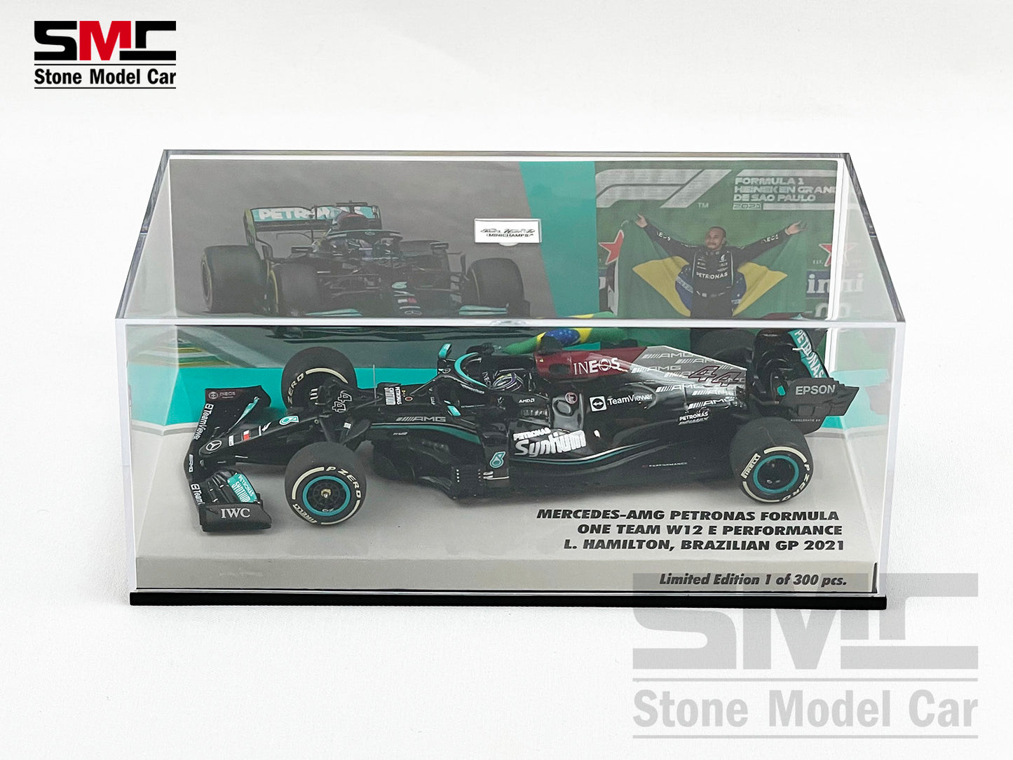 Mercedes AMG F1 W12 #44 Lewis Hamilton Brazil GP 2021 1:43 Minichamps