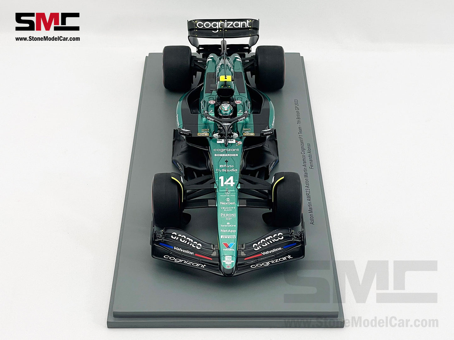 Aston Martin F1 AMR23 #14 Fernando Alonso 7th British GP 2023 Spark 1:18 18S954