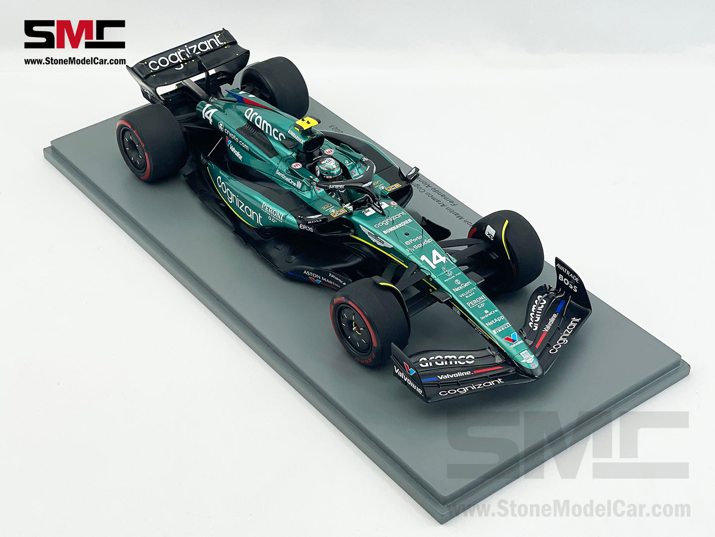 Aston Martin F1 AMR23 #14 Fernando Alonso 7th British GP 2023 Spark 1:18 18S954
