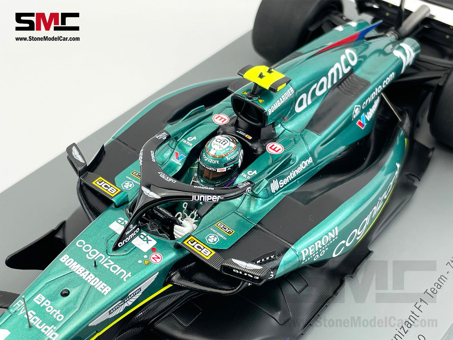Aston Martin F1 AMR23 #14 Fernando Alonso 7th British GP 2023 Spark 1:18 18S954