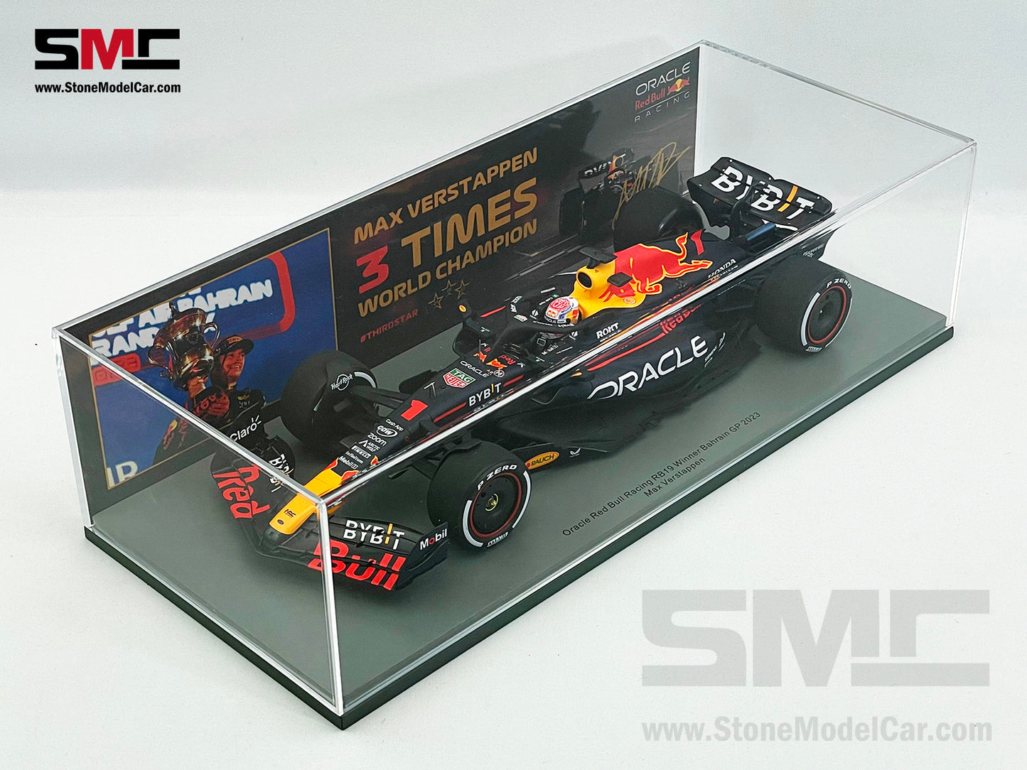 Red Bull F1 RB19 #1 Max Verstappen Winner Bahrain GP 2023 World Champion Spark 1:18 18S884