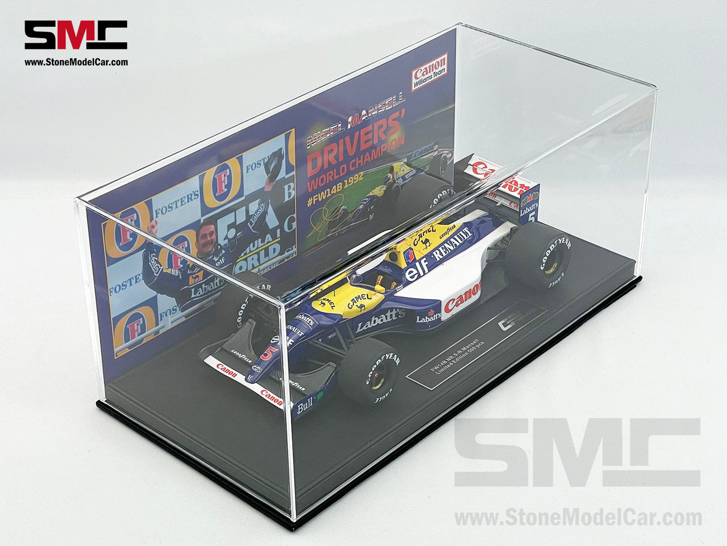 Williams F1 FW14B #5 Nigel Mansell 1992 World Champion 1:18 GP Replicas with CAMEL Decal