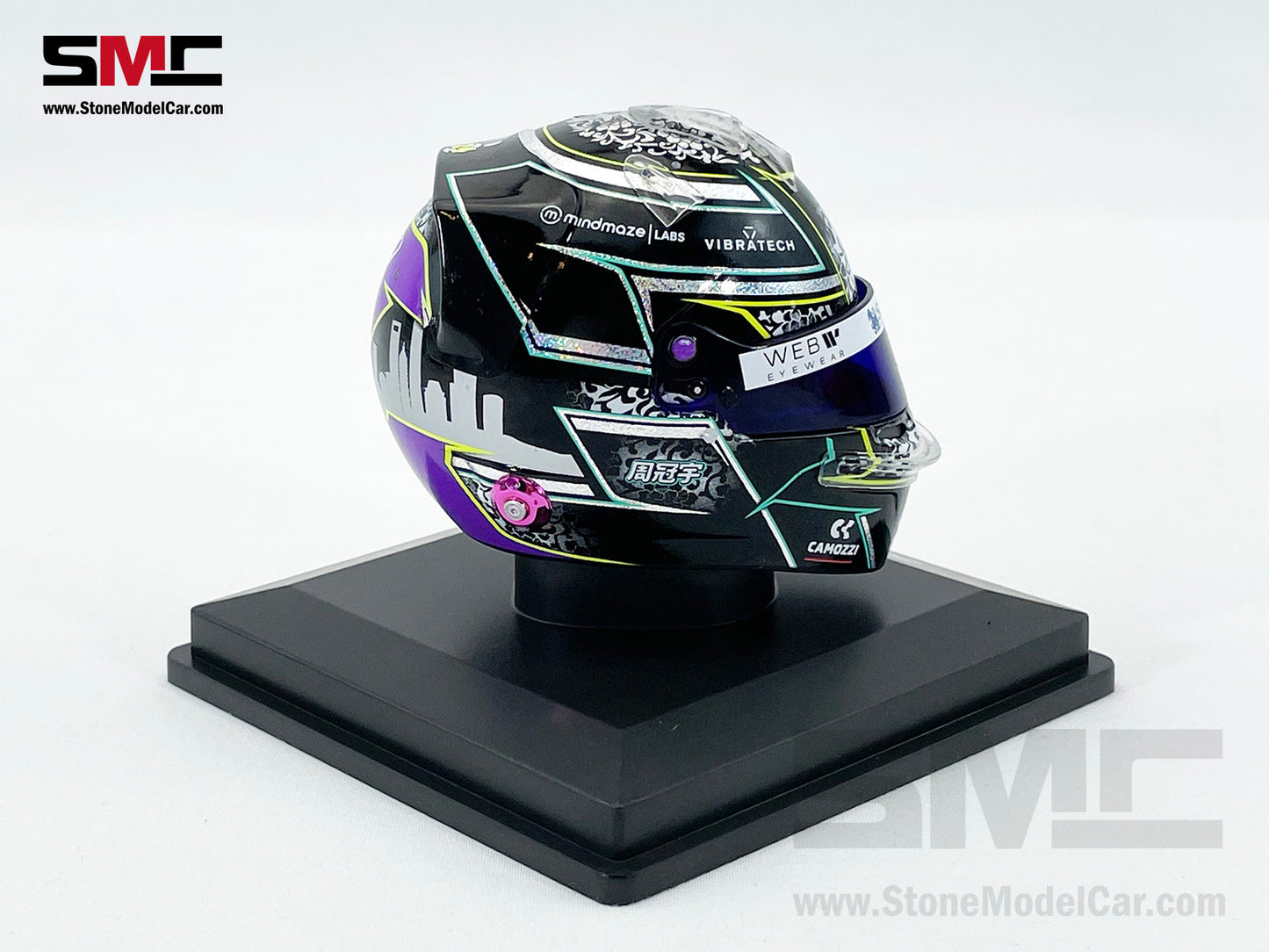 Stake KICK Sauber F1 C44 #24 Zhou Guanyu Year 2024 Spark 1:5 Miniature Helmet