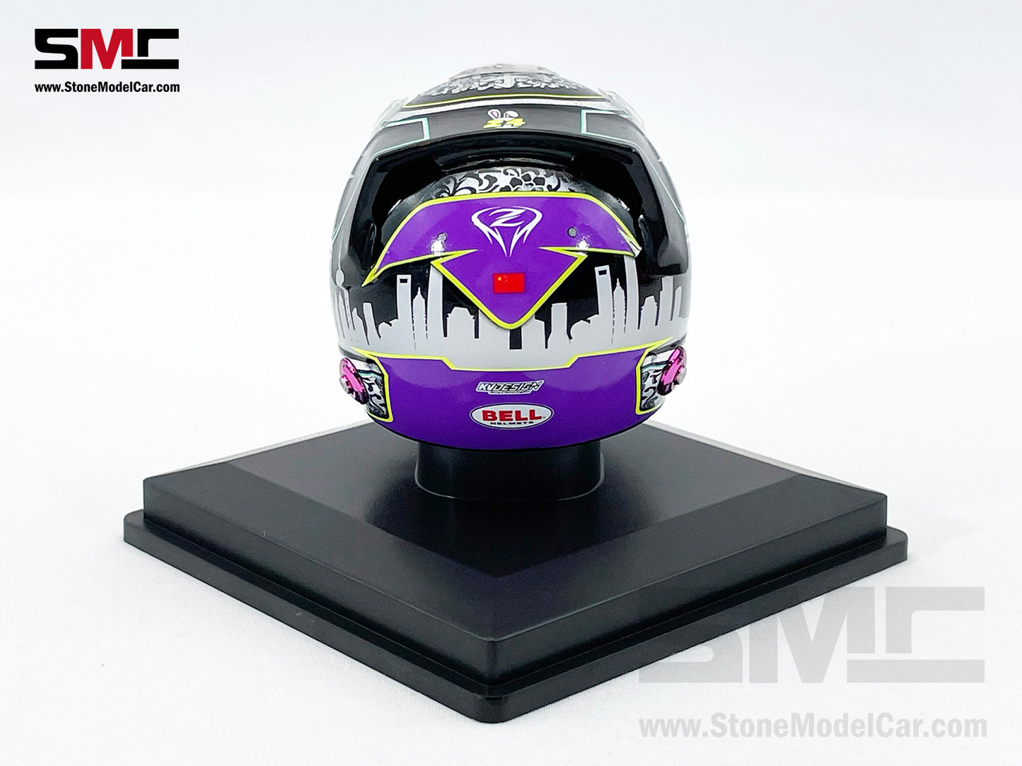 Stake KICK Sauber F1 C44 #24 Zhou Guanyu Year 2024 Spark 1:5 Miniature Helmet